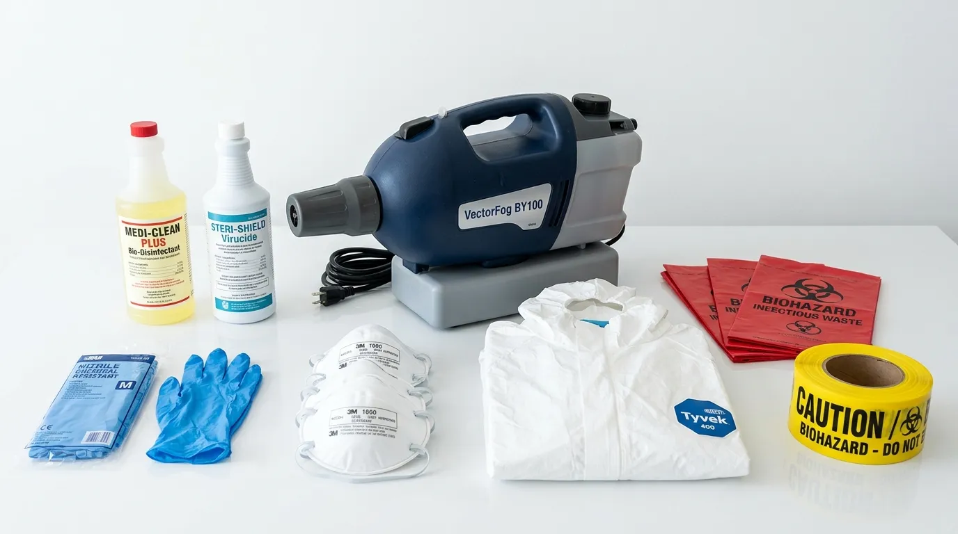 Professional biohazard remediation crew working in Rathdrum